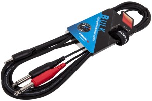 PROEL BULK505LU3 mini jack stereo, 2x jack mono 3m