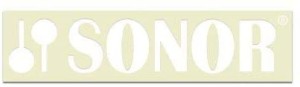 SONOR naklejka z logo biała