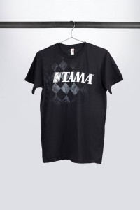 TAMA "Checkered Tee" Black T-Shirt (M)