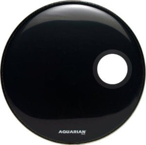 AQUARIAN Ported Bass Off Set Hole Black 20"
